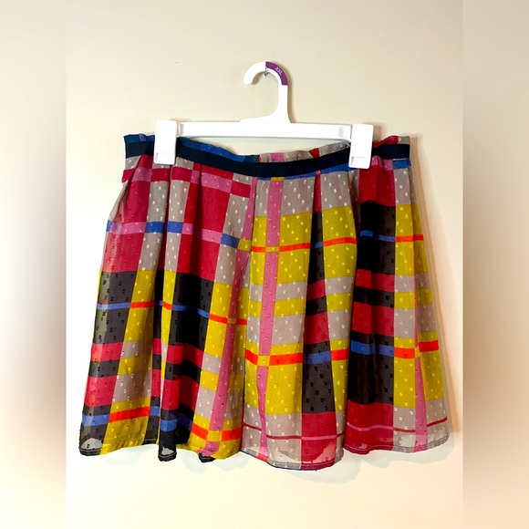 Jessica Simpson Multi Colored Plaid Mini Skirt EUC - Picture 1 of 6